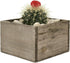CYS EXCEL Wood Square Planter Box with Removable Plastic Liner (H:4" Open:6"x6") | Multiple Size Choices Wooden Planters | Indoor Decorative Flowe...
