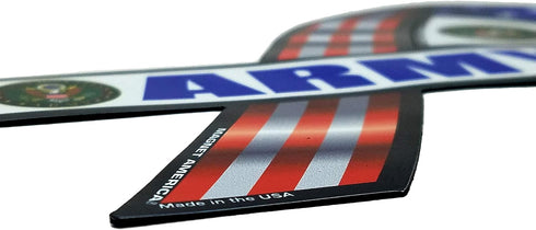 United States Army 2 in 1 Ribbon Magnet, Made in USA...