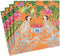 Caspari Monkeys Paper Cocktail Napkins in Orange - Two Packs of 20...
