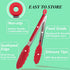 HST 3 Pack Kitchen Tongs, Non Stick Stainless Steel 9 Inch Tongs With Silicone Tip for Cooking BBQ Baking(Red)...