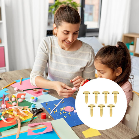 150pcs Brads Paper Fasteners, 0.31X0.55 Inch Mini Brads Round Fasteners Craft Brads Fasteners Split Pins for Paper Crafts Scrapbooking DIY Project...