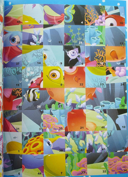 Sticker Puzzle Book with 4 Puzzles and 2 Coloring Pages (Under The Sea)...