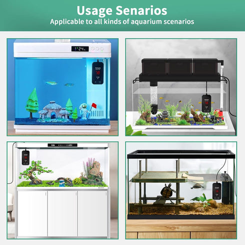Aquarium Fish Tank Heater: 50 Watt Submersible Small Betta Heater with LED Temperature Display Adjustable External Controller for 1-10 Gallon Salt...