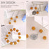 150 pcs 10mm Rhinestone Beads for Crafting, Golden Shiny Round Shamballa Disco Beads Bulk, Fancy Sparkle Crystal Clay Bead for Necklace Bracelet E...