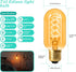AMDTU Dimmable Edison Bulbs 60 Watts Equivalent, 600 Lumens LED Bulbs 7W, Ultra Filament Cross E26 Base Edison LED Bulbs, Warm Yellow 2200K T45 Am...