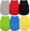 6 Pieces Plain Dog Shirt Sleeveless Puppy Cotton Dog Shirts Breathable Pet Apparel Tank Top Colorful Puppy Sweatshirt Clothes for Small Medium Dog...