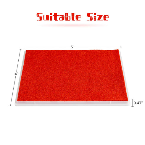 Ink Pad, 5x4'' Washable Non-Toxic Ink Stamp Pad for Baby Footprint Handprint, Red...