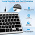 Bluetooth Keyboard, Ultra-Slim Wireless Keyboard for iPad, Rechargeable Ergonomic Computer Keyboard for iOS, Android, Windows PC Tablets Phone, Bl...