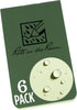 Rite in the Rain Weatherproof On The Go Wallet Notebook, 2" x 3.375", Green Cover, Blank Pages, 6 Pack (No. OTG971L)...