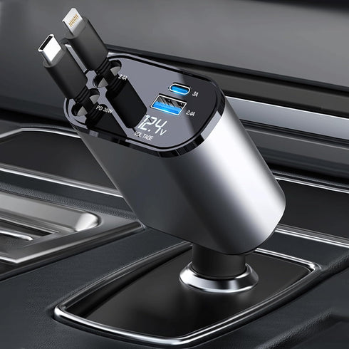 Upgraded Retractable Car Charger with 100W...