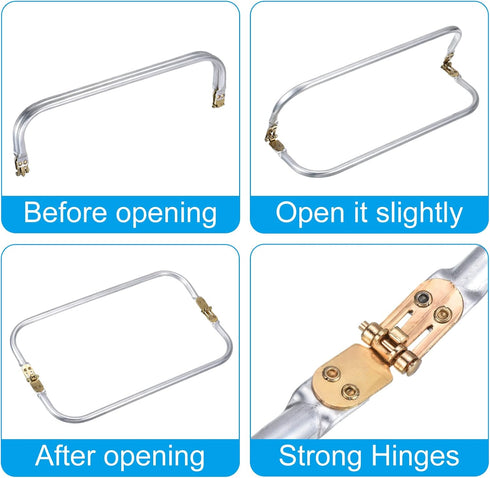 uxcell Metal Purse Frame 2Pcs, 12" Rectangle Lock Frame Kiss Lock Clasp Bag Frame Hardware Replacements for DIY Purse Handle Bag Making Sewing Cra...