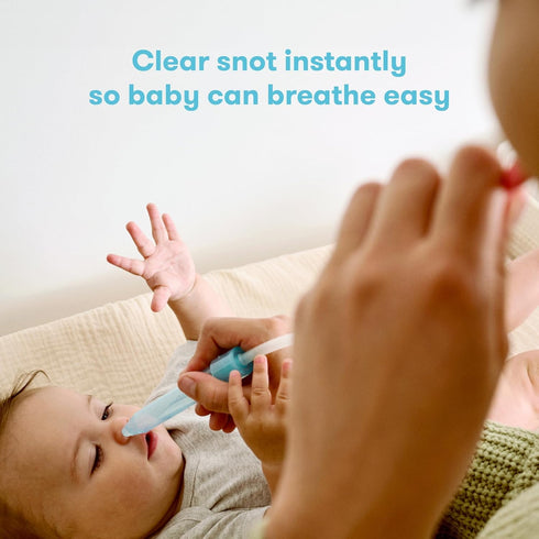Frida Baby NoseFrida SnotSucker for Baby, Nasal Aspirator for Baby, Nose Sucker Baby Nasal Aspirator to Help Baby Breathe Easy...