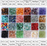 1500PCS Stone Beads, Crystal Beads Ring Making Kit Gemstone Beads Set 24 Styles Crystal Pieces for Jewelry Making Crushed Chunked for DIY Crafts f...