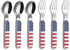 Annova Kids Silverware 6 Pieces Stainless Steel Children's Flatware Set 3 x Forks, 3 x Dinner Spoon Plastic Handle, Toddler Utensils Without Knive...