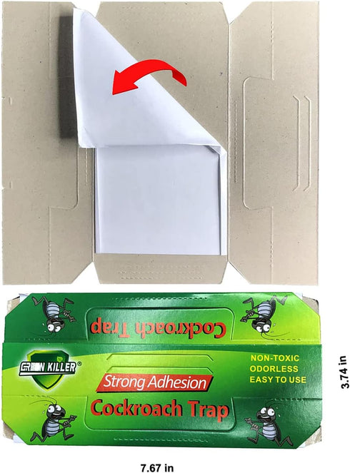 Cockroach Trap Roach Killer Indoor Home Non-Toxic Sticky Trap Bug Glue Trap for Roach, Ants, Spiders, Bugs, Beetles, Crickets...
