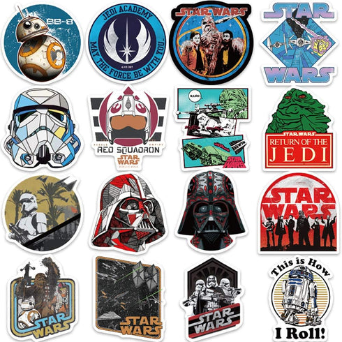 Claasic Move Stickers for Star War to Girls Teens Boys|100 Pcs|Waterproof Vinyl Stickers Pack for Laptop Luggage Phone Waterbottle Bike Hydroflask...