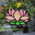 Lotus Flower Decor Stained Glass Window Hangings,Sun Catcher Gift for Mom Lotus Flower Decoration for Kitchen Livingroom,Birthday Gifts for Women...