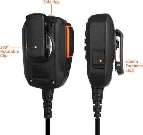 Radioddity RS22 Remote Speaker Mic with Clear Sound, Compatible with Baofeng UV-5R UV-5RX3 BF-888S BF-F8HP H-777 Radioddity GM-30 GA-2S GA-510 TYT...