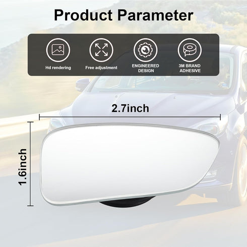 LivTee Blind Spot Car Mirror, HD Glass Frameless Convex Side Mirror Blindspot, Wide Angle Rear View Car Mirrors for Cars SUV Trucks and RVs - Car ...