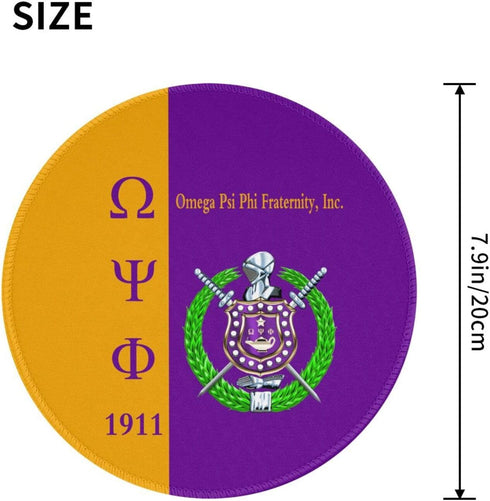 Psi Phi Mouse Pad Series Anti-Slip Mouse Mat for Office Computer Mousepads Round Gaming Mouse Pad 7.9 X7.9 Inchs...