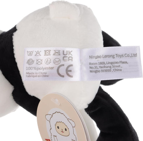 Apricot Lamb Stuffed Animals Security Blanket Panda Infant Nursery Character Blanket Luxury Snuggler Plush (White Panda, 10 Inches)...