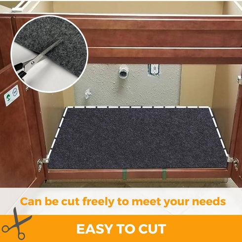 Under Sink Mat Liner Quick Dry Waterproof Non-Adhesive Non-Slip Absorbent Durable Shelf Liners to Protect Cabinets Kitchen Bathroom Machine Washab...