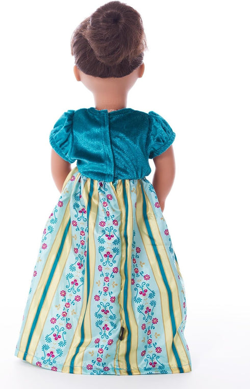 Little Adventures Scandinavian Princess Coronation Doll Dress - Doll Not Included - Machine Washable Child Pretend Play and Party Doll Clothes wit...