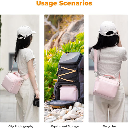 K&F Concept Camera Sling Bag Small Crossbody Camera Case DSLR/SLR/Cute Compact Shoulder Photography Bags for Photographers...