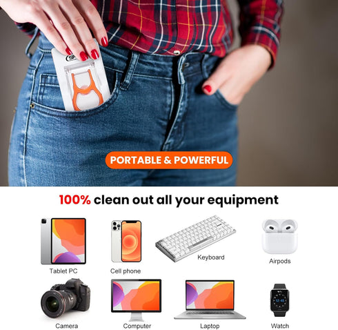 11-in-1 Keyboard Cleaning Kit, Laptop Cleaning Kit Keyboard Brush Cleaner Electronics Cleaner for Cell Phone/Earbuds/Camera Lens/Computer with Mul...