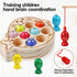 Magnetic Wooden Toys Fishing Game,Toddler Magnetic Fishing Toys Wood Puzzle Montessori Preschool Educational Activities Learning Hand-Eye Coordina...