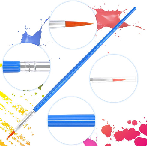 30 Pcs Round Paint Brushes, Small Brush Bulk for Miniature Detail Painting...