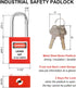 Gate Valve Lockout and Safety Padlock, 1Set, Hose Bib Lock for Outdoor Faucet Knob/Water Spigot/Propane Tank, 1 to 2-1/2 in Dia Valve Handles, Pla...