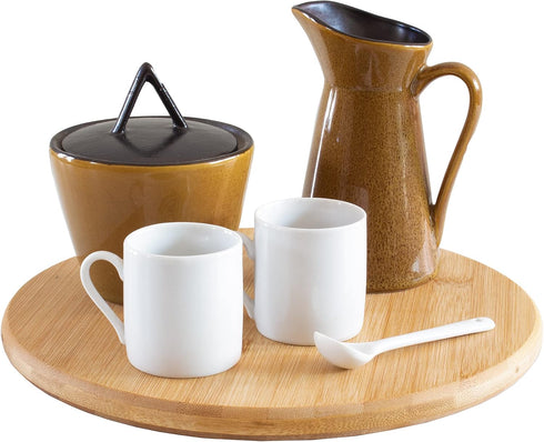 Lazy Susan Organizer for Cabinet, Pantry or Tabletop – 10" Bamboo Turntable for Kitchen, Counter or Spice Rack Storage...