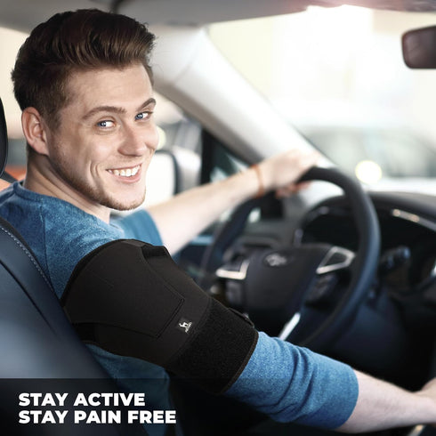Astorn Adjustable Shoulder Brace for Rotator Cuff and AC Joint Pain Relief - Compression Sleeve for Men and Women with Ice Pack Holder...