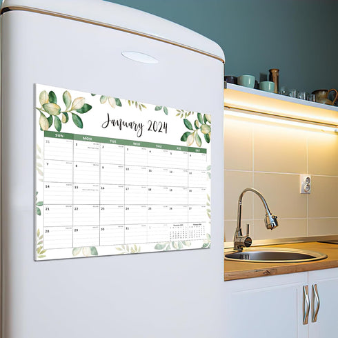 Magnetic Calendar for Fridge 2024-2025 - Fridge Calendar 15 x 12 Inches Runs From Now to Jun 2025 - Refrigerator Calendar Perfect for Planning, Or...