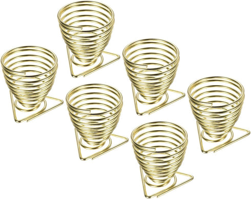 6 Pack Air Plant Holders - Metal Planter Stand Air Plants Flower Pot Rack Apply to Home Weddings Decor(Gold, 2.1" x 2.1" x 2")...