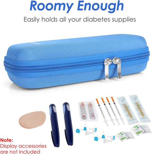 YOUSHARES Insulin Cooler Travel Case TSA Approved - Portable Medication Cooler for Travel with 2 Ice Packs, Insulated Insulin Travel Case for Trip...