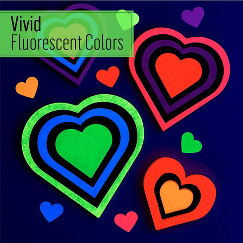 FolkArt 4 Bottle Multi-Surface Acrylic Paint Set, 2oz, Neon Blacklight Colors...
