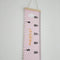 Kids Growth Chart, Wood Frame Fabric Canvas Height Measurement Ruler from Baby to Adult for Child's Room Decoration 7.9 x 79in (7.9 x 79in, Pink -...
