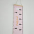 Kids Growth Chart, Wood Frame Fabric Canvas Height Measurement Ruler from Baby to Adult for Child's Room Decoration 7.9 x 79in (7.9 x 79in, Pink -...