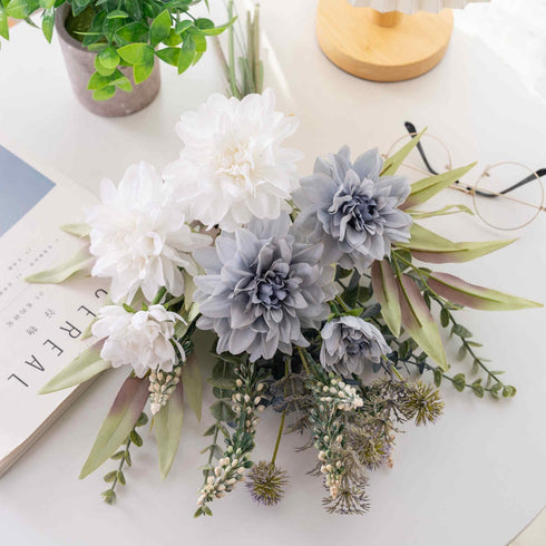KIRIFLY Artificial Fake Flowers Plants Silk Flower Arrangements Wedding Bouquets Decorations Plastic Floral Table Centerpieces for Home Kitchen Ga...