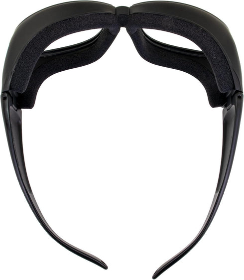 Global Vision Motorcycle Safety Sunglasses Fits Over Glasses Clear Lenses Meets ANSI Z87.1 Standards For Safety Eyewear Has Soft Airy Foam Padding...