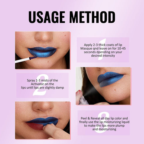Erinde Peel Off Lip Stain Masque, Waterproof Lip Tint, Long Lasting & Transfer Proof Lip Stain Tint Lip Makeup, Matte Finish Highly Pigmented Colo...