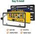 Aootf Front License Plate Mounting Kit- License Plate Bracket & Black Aluminum Car Tag Holder Cover Fit No Drilling Hole Front Bumper, Universal A...
