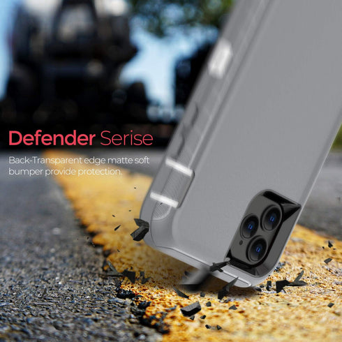 Defender Wallet Design with Hidden Back Mirror and Card Holder Heavy Duty Protection Shockproof 3 in 1 All-Round Armor Protective Case for iPhone ...