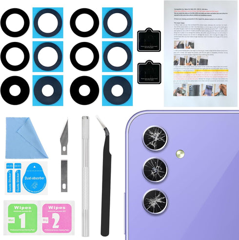 2PCS Galaxy A54 Back Rear Camera Lens Glass Replacement, ASDAWN Back Lens Glass for Samsung Galaxy A54 6.4 inches All Carriers with Free Lens Film...
