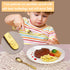 Berglander Gold Toddler Utensils 4 Pieces Golden Titanium Plating Kids Silverware Set, Children Safe Forks and Spoons Flatware, Mirror Polished Sm...