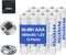 1.2V 600mAh Ni-MH AAA Rechargeable Batteries, Triple A Batteries for Outdoor Solar Lights, String Lights, Pathway Lights, Pre-Charged, 12 Pack...