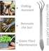 Stainless Steel Soil Rake, Bonsai Soil Loosening Tool 3 Prong Bonsai Rake Stainless Steel Bonsai Rake Suitable for Outdoor Garden Bonsai Root Rake...