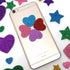 260 Pieces Colorful Glitter Foam Stickers Self Adhesive Stars Mini Heart Shapes Glitter Stickers, Kid's Arts Craft Supplies Greeting Cards Home De...